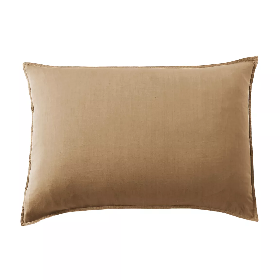 Taie d'oreiller rectangulaire lyocell Tencel™ lavé (50 x 80 cm) Olivia Camel