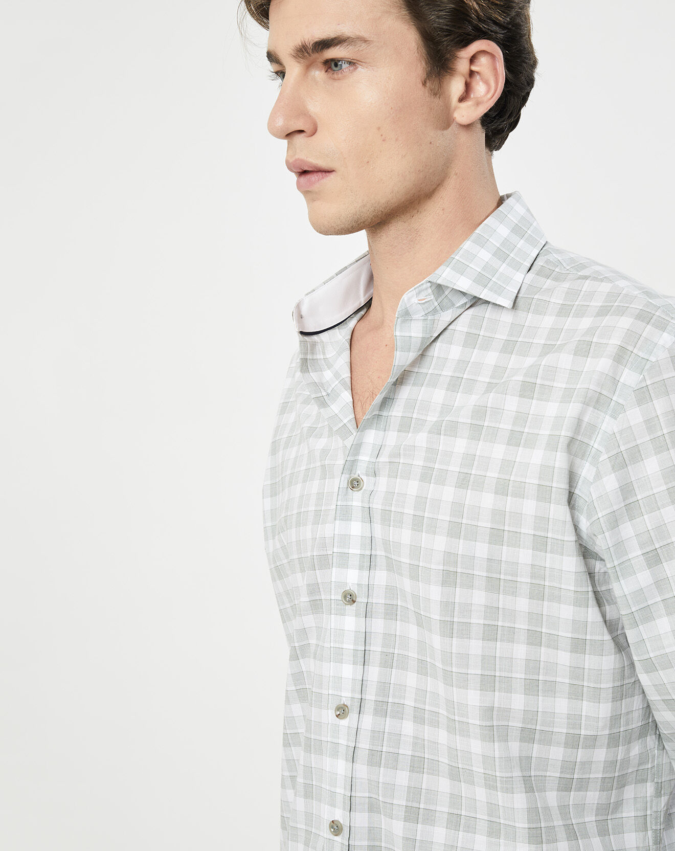 Hackett London Chemise Classic Fit imprimée vert kaki