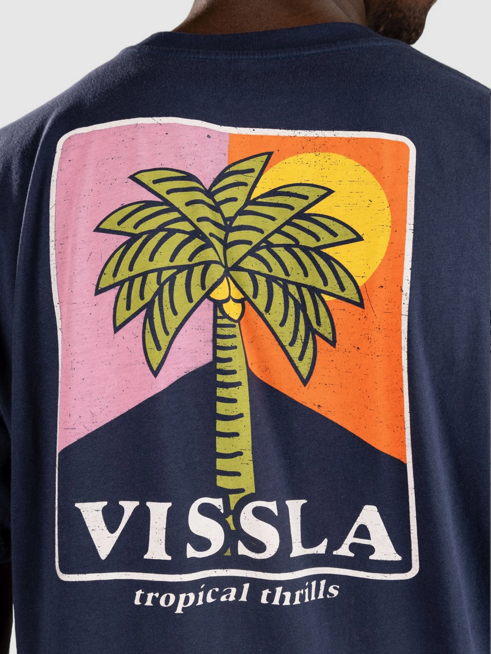 Vissla Tropical Thrills Premium Organic T-Shirt navy