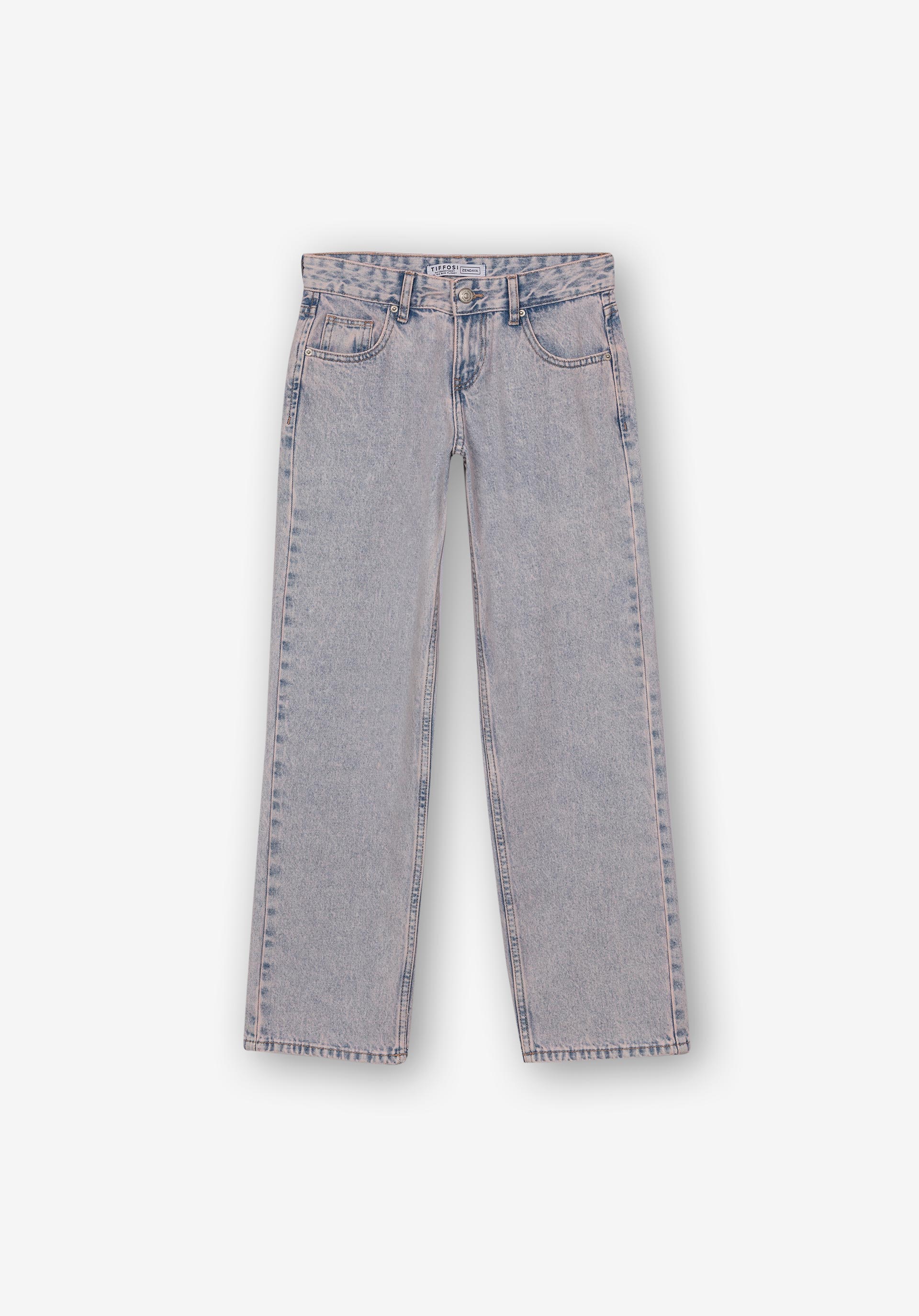 Jeans Zendaya Straight Fit Cintura Baixa