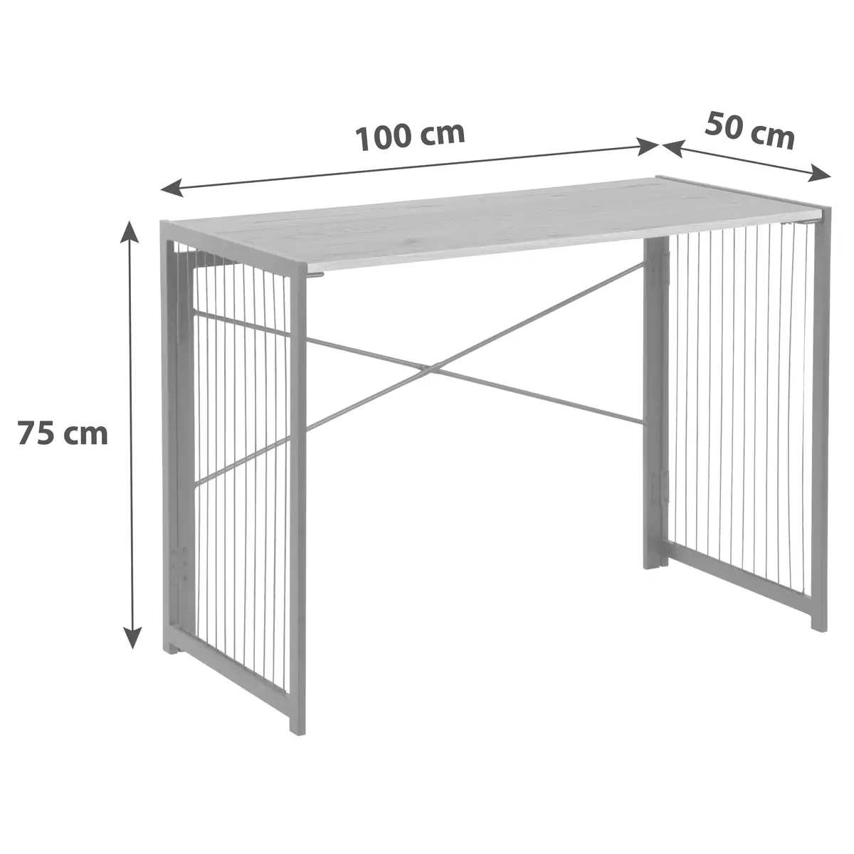 Schreibtisch Klapp Eiche,schwarz