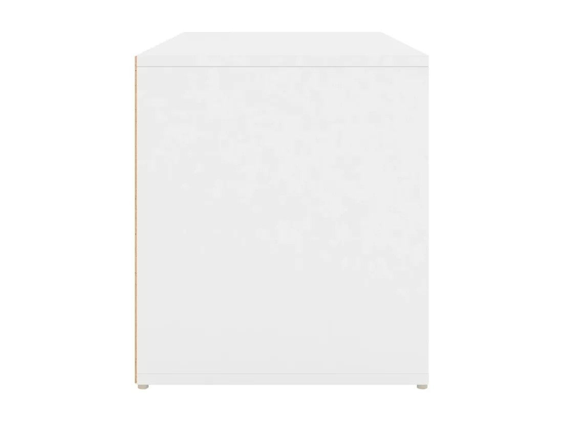 Banc d'entrée 80x40x45 cm Blanc Bois d’ingénierie