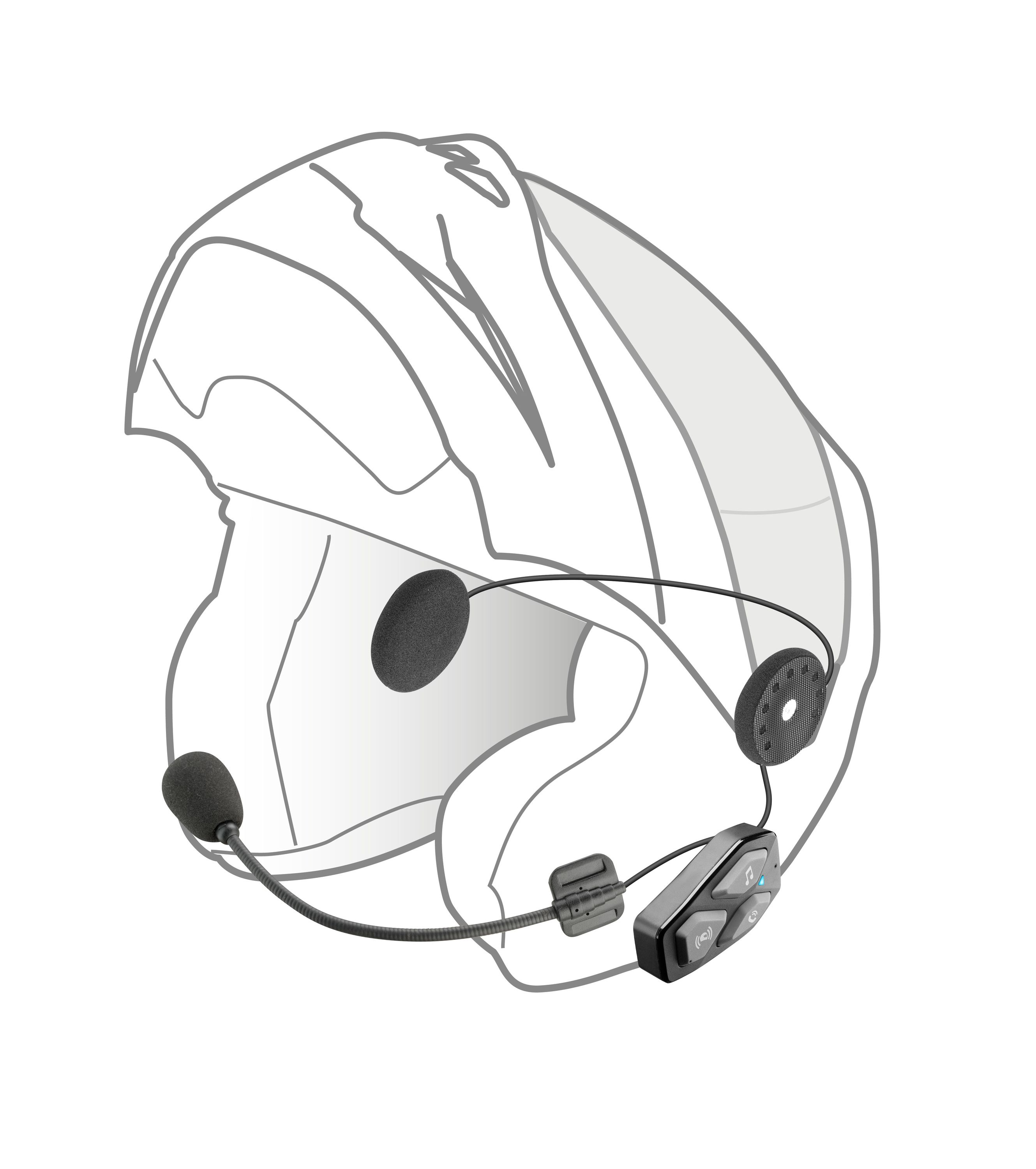 (IP67) UCOM 3 HD Motorrad Helm Intercom Bluetooth Headset 500m Reichweite / bis zu 4 Benutzer (INTERPHOUCOM3HD)