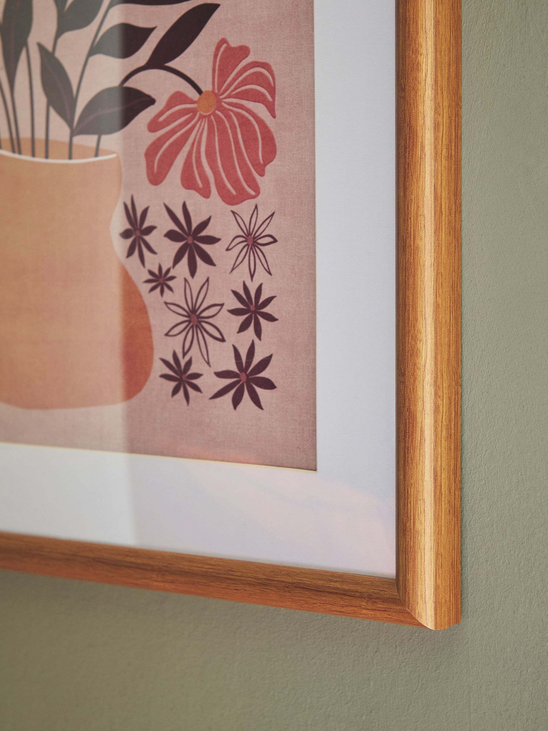 Bloemen arrangement ingelijste wanddecoratie