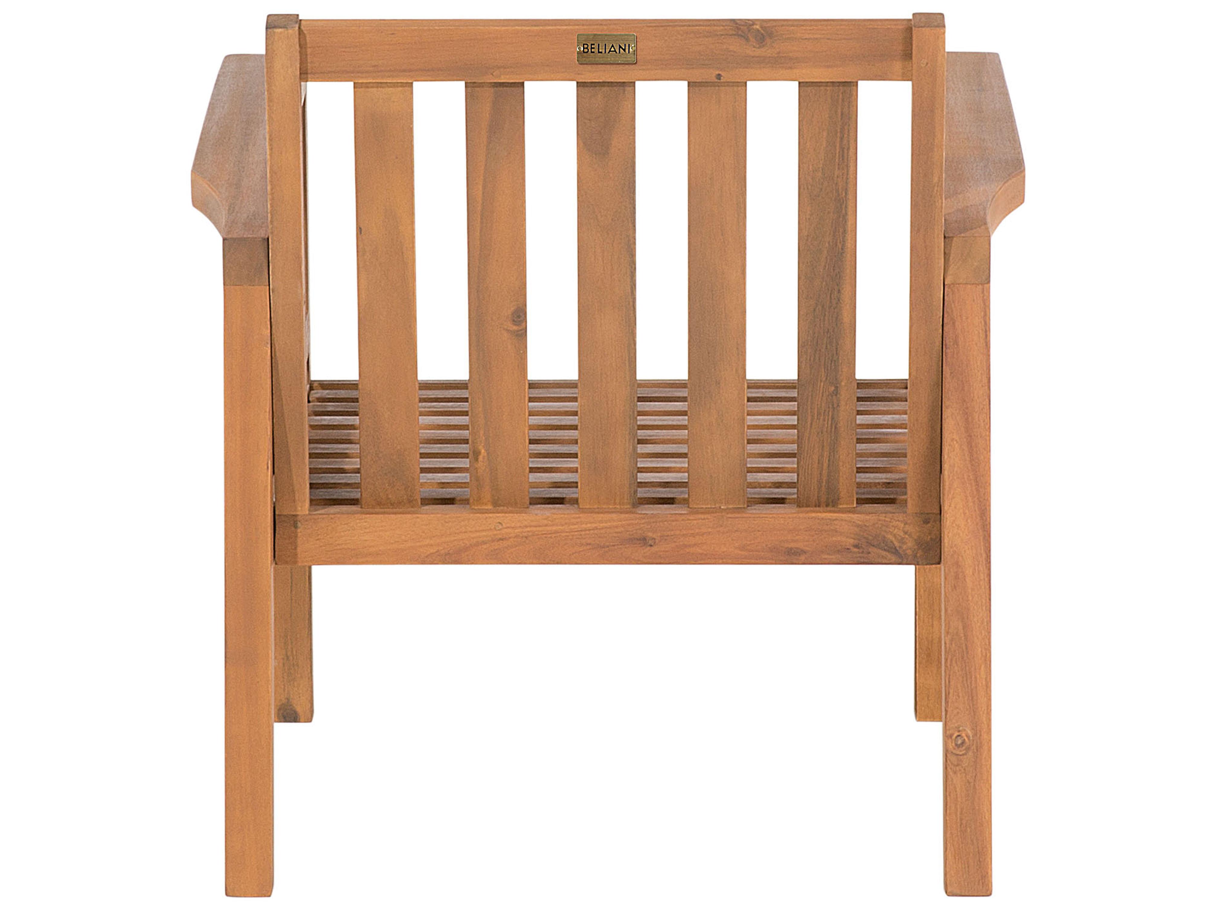 Loungeset met tafel en ottomaan 4-zits MANILA Acaciahout Lichtbruin