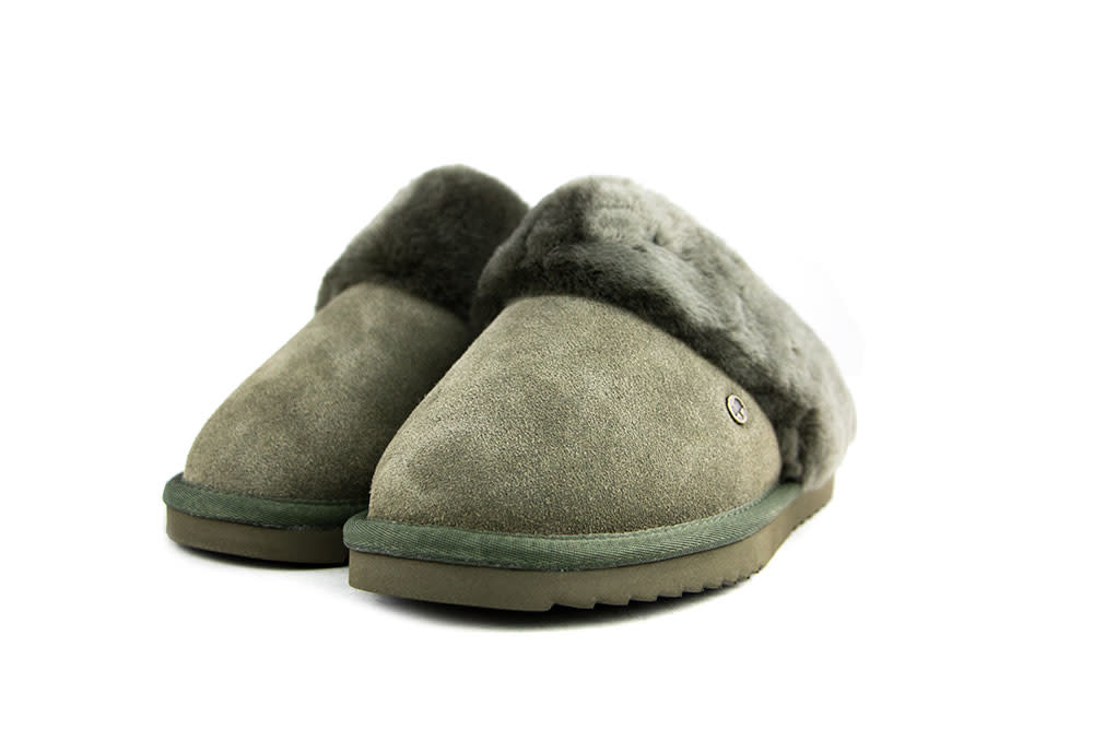 Warmbat Muilen Groen Flurry Suede