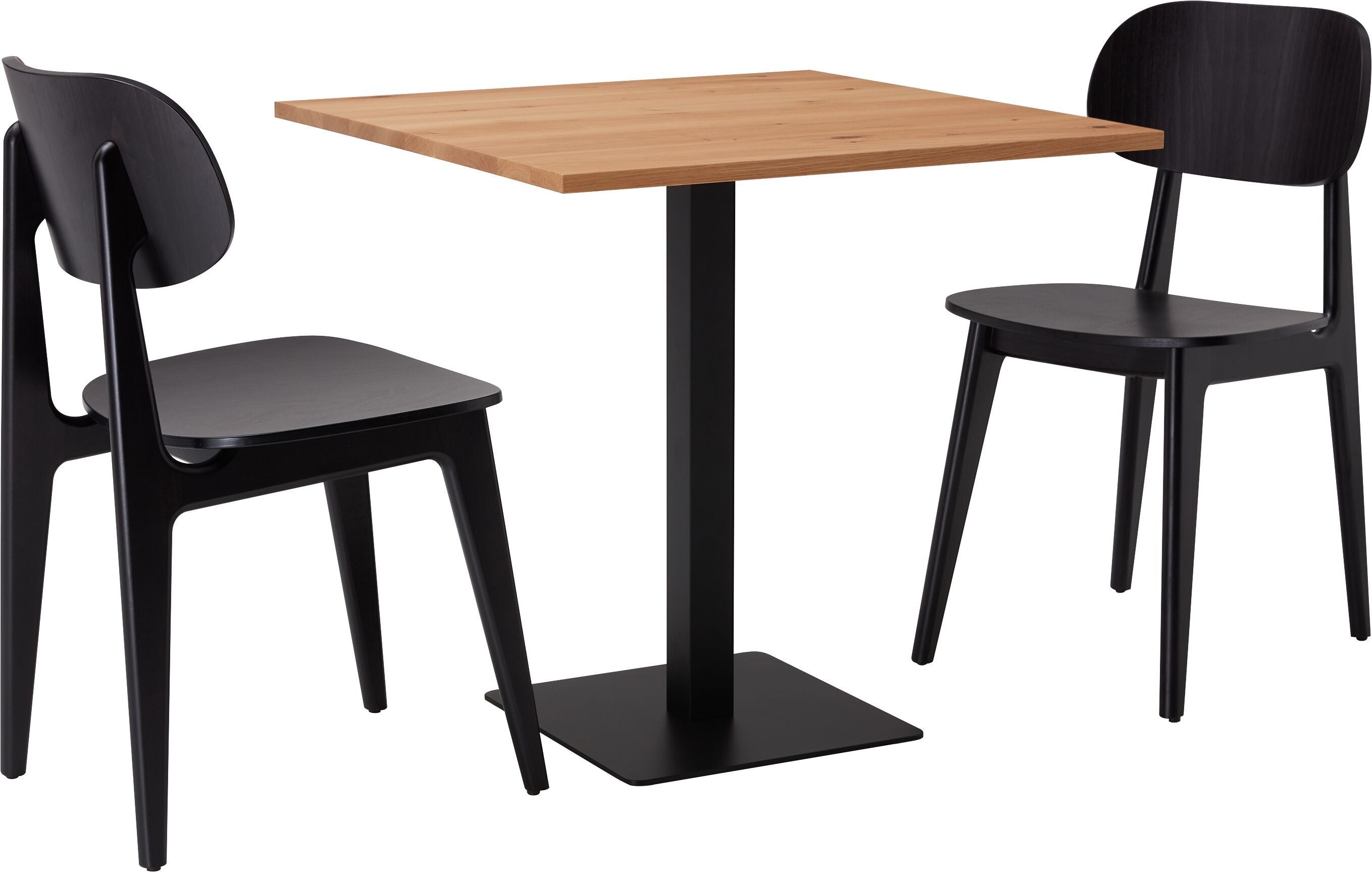 BISTRELLI Tisch - Eiche massiv / B: 75.0 cm x T: 75.0 cm x H: 75.0 cm