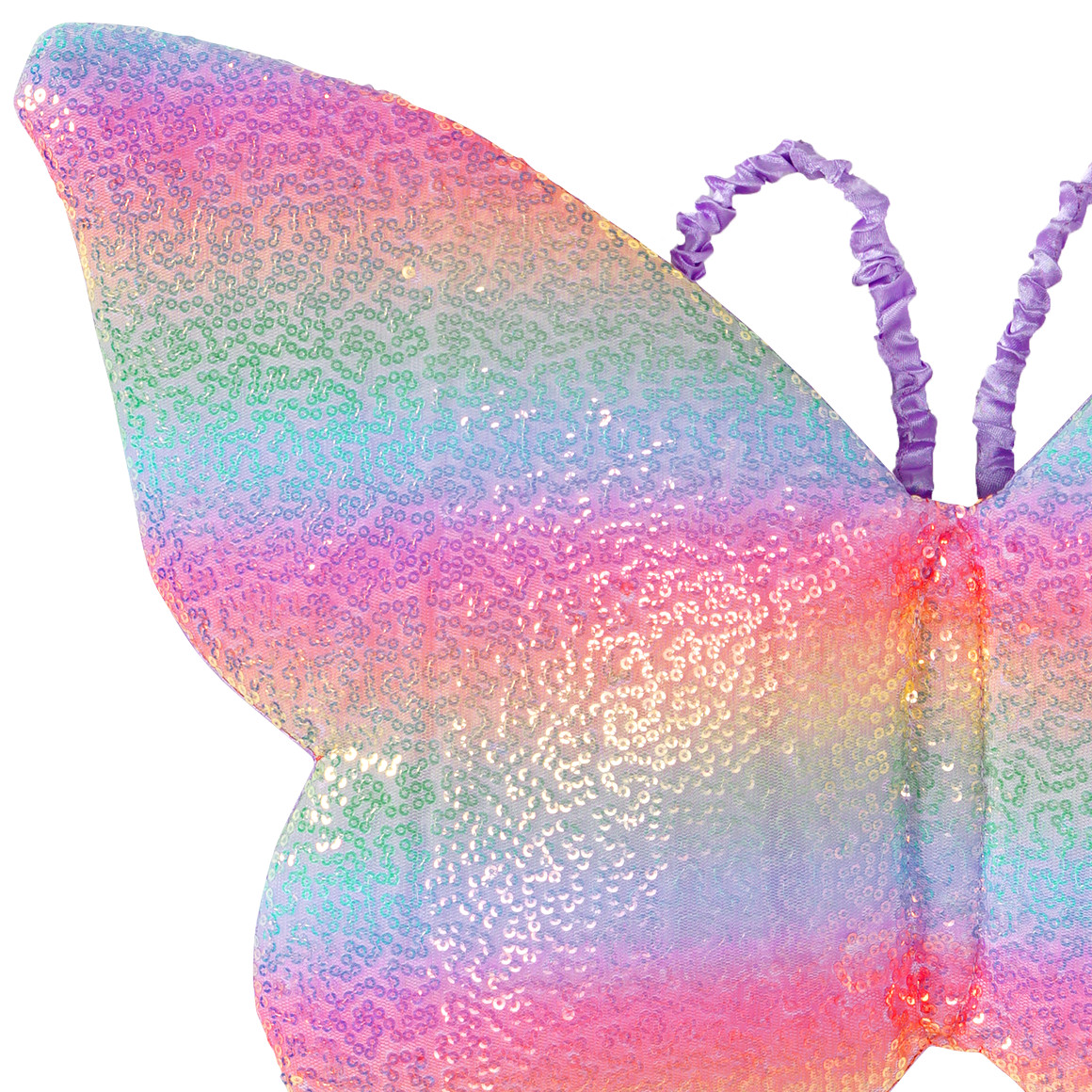 Schmetterlingsflügel mit Pailletten flieder / bunt