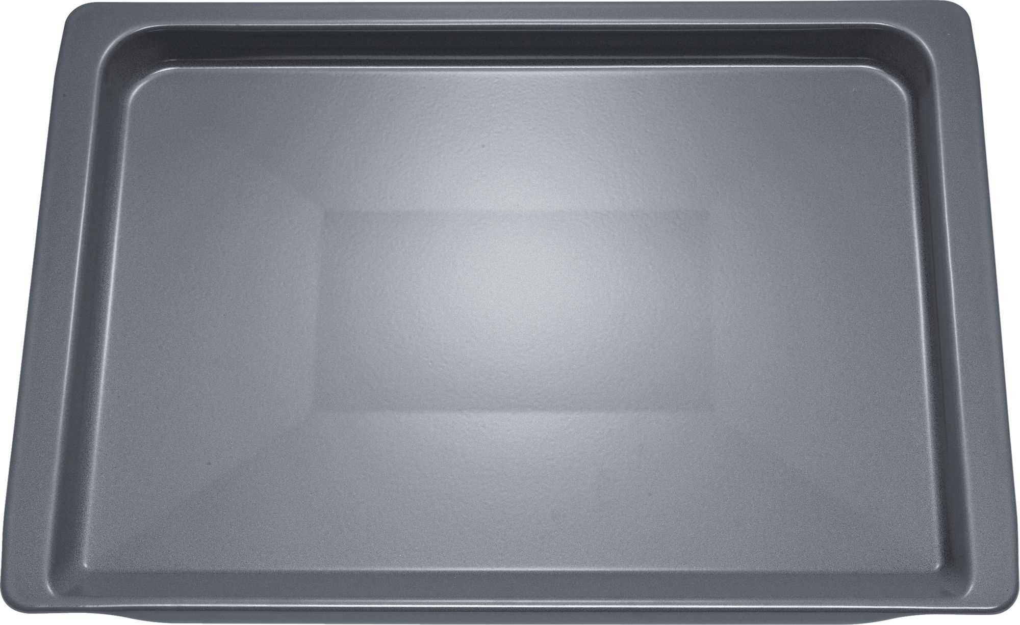 Assadeira esmaltada. Esmalte cinza, resistente a produtos pirolíticos. Dimensões: 46,4 x 34,5 x 2,9 cm. 00742278HEZ361000