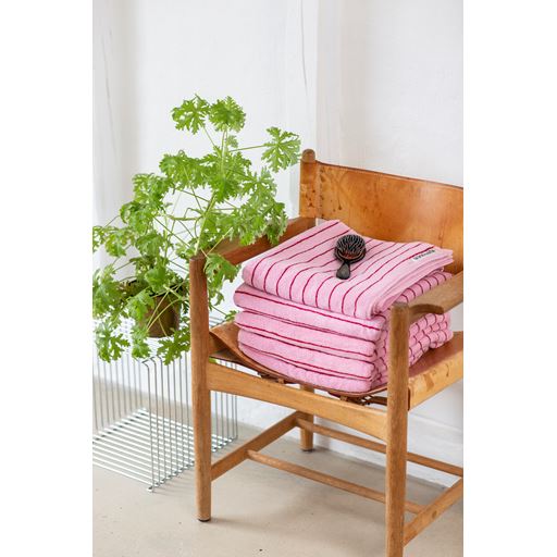 Bongusta Naram Håndklæde, Baby Pink & Ski Patrol Red, 70x140 cm