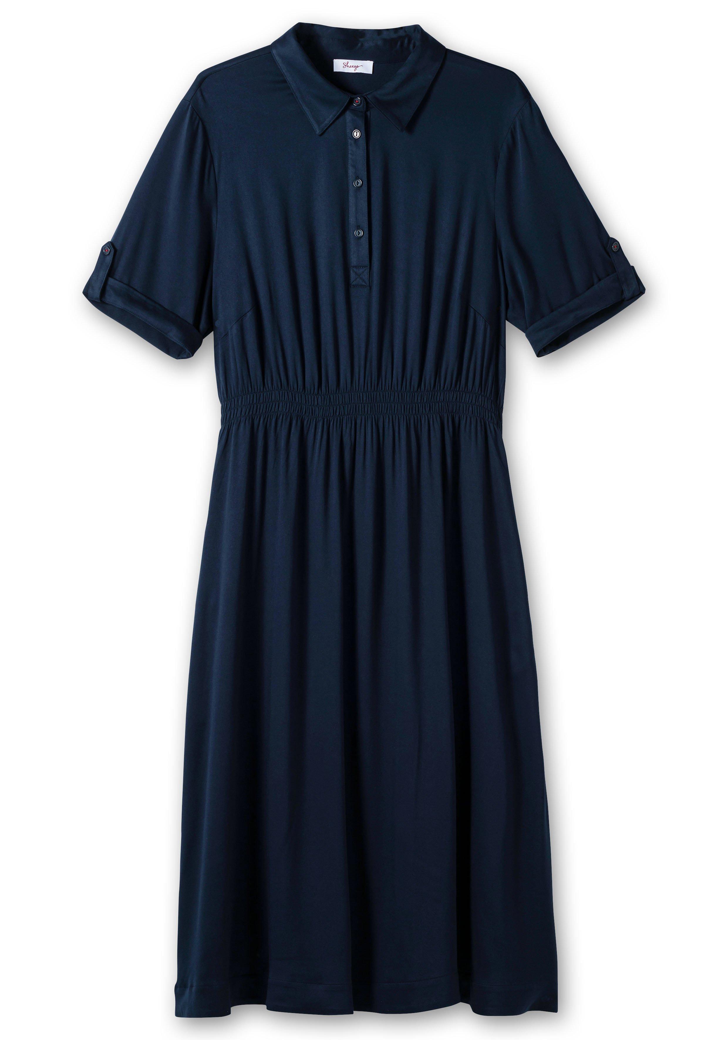 Hemdblusenkleid mit Gummizugbund in der Taille