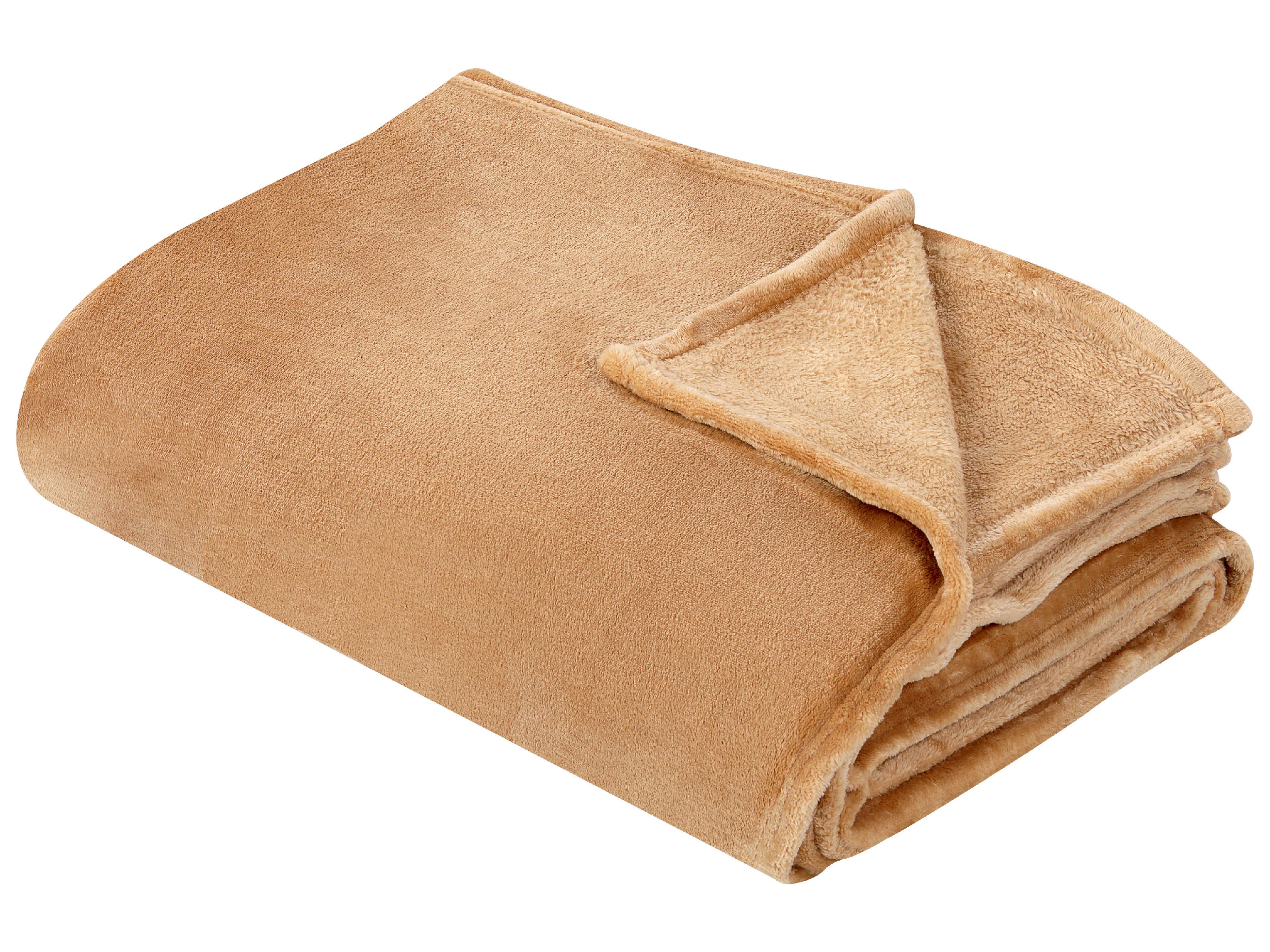 Plaid BAYBURT 200 x 220 cm Zandbeige