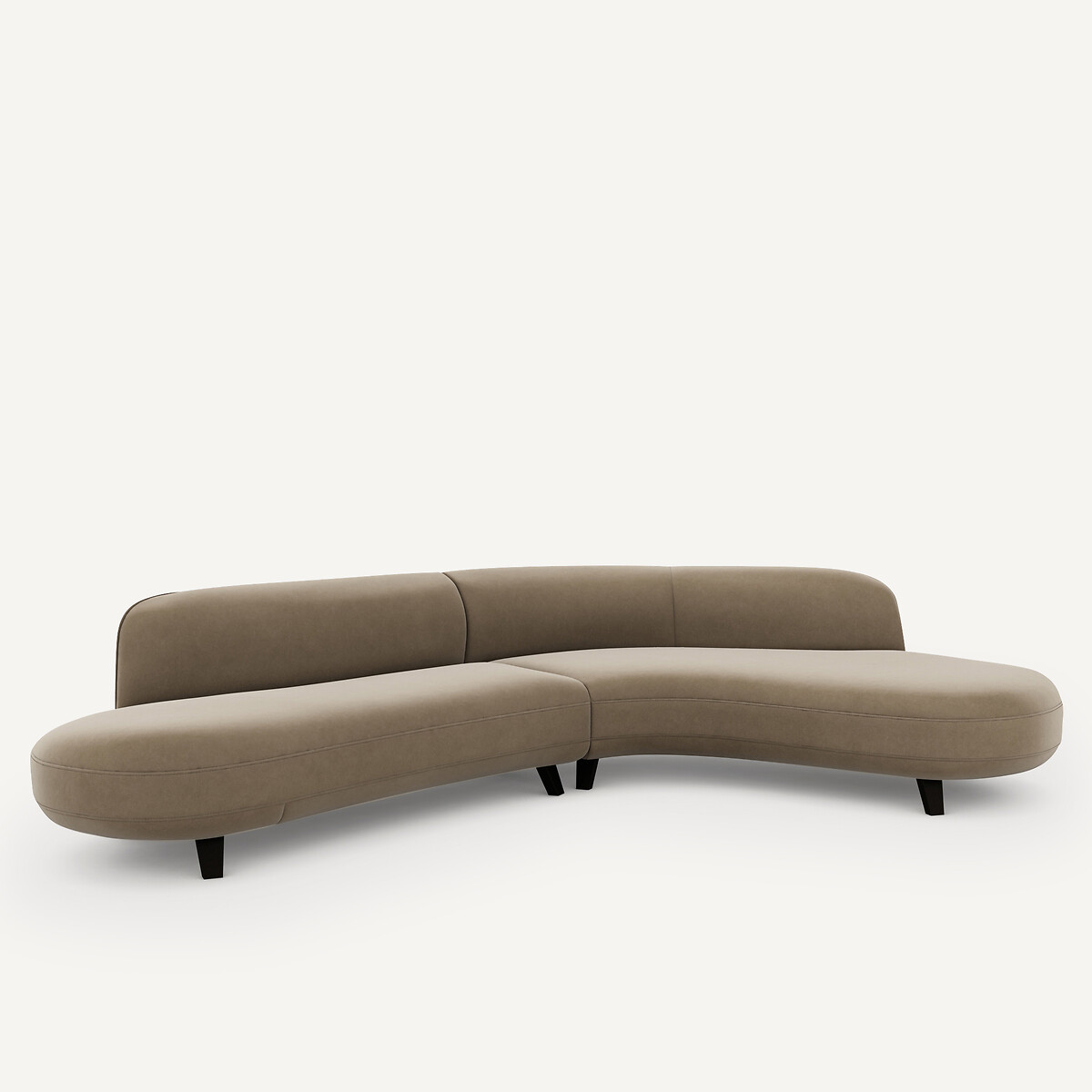 AM.PM<br>Sofá de canto em veludo, design Rosebury E.Gallina