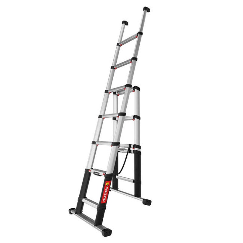 Iller Telesteps Combi Line telescopische ladder, geanodiseerd en met hoogwaardig driehoekig stijlprofiel