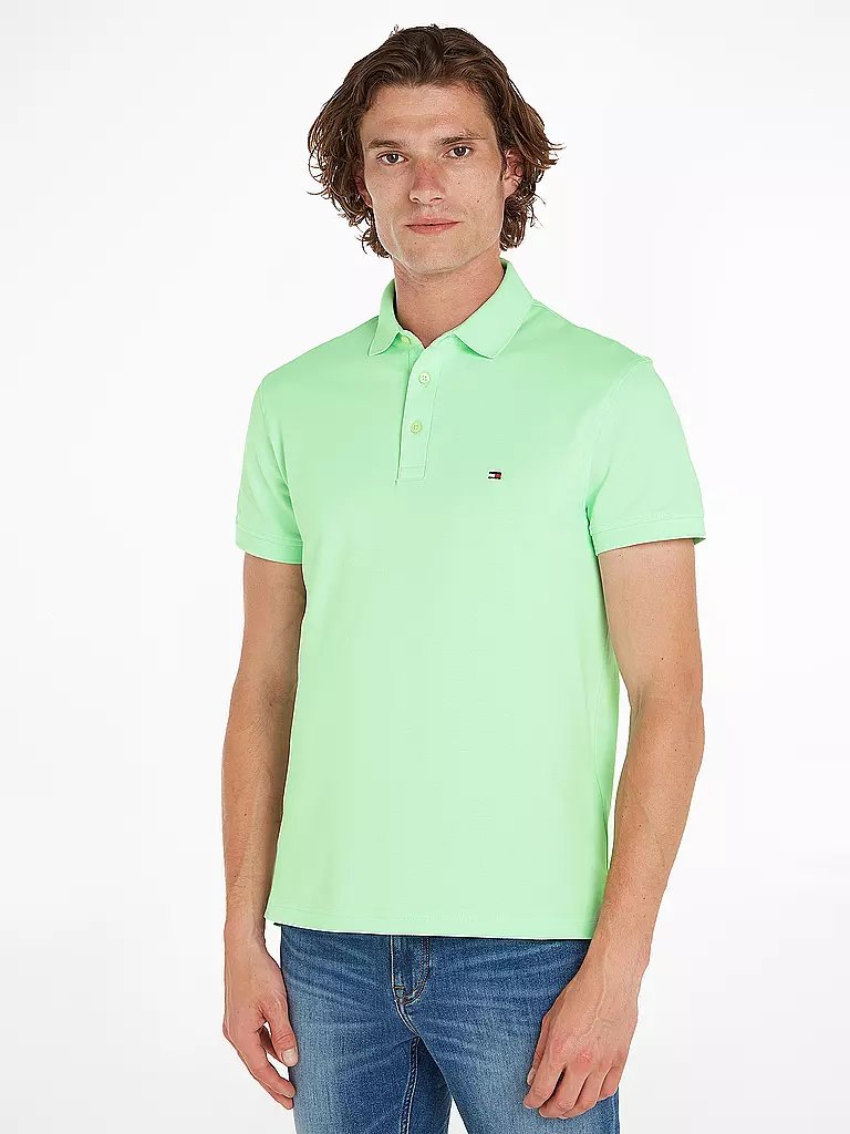 TOMMY HILFIGER Poloshirt Slim Fit hellgrün