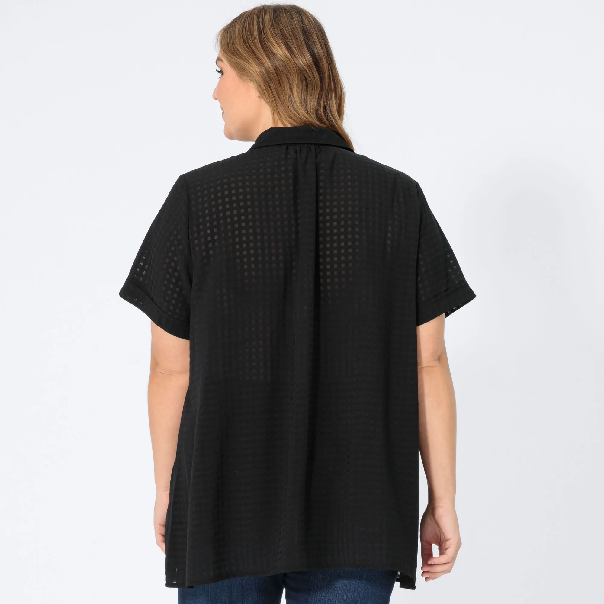 Damen-Bluse mit Satin, große Größen