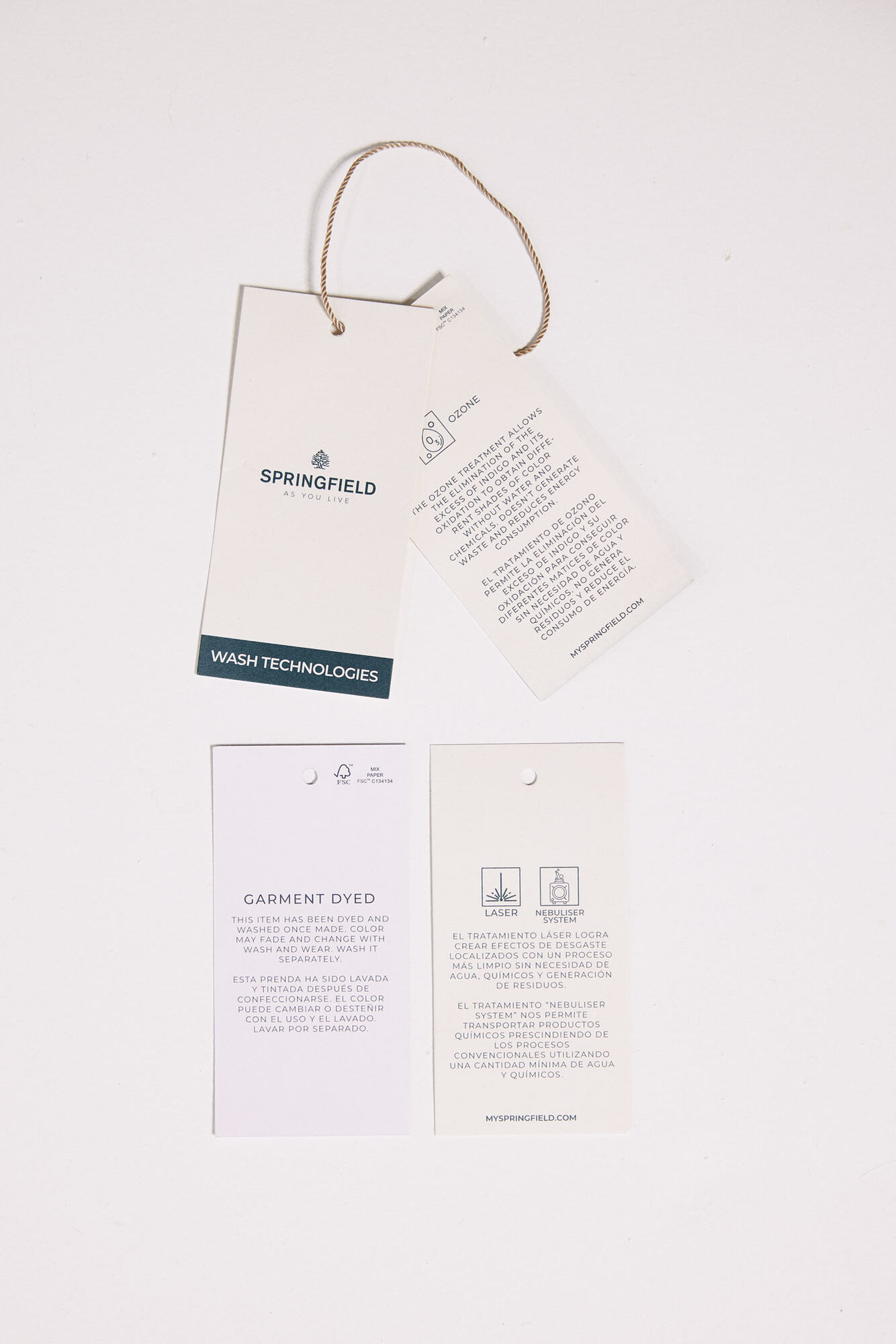 Calça de cinco bolsos com lavagem slim-fit