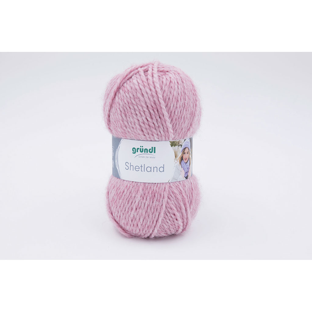 Pelote de laine SHETLAND rose 100g