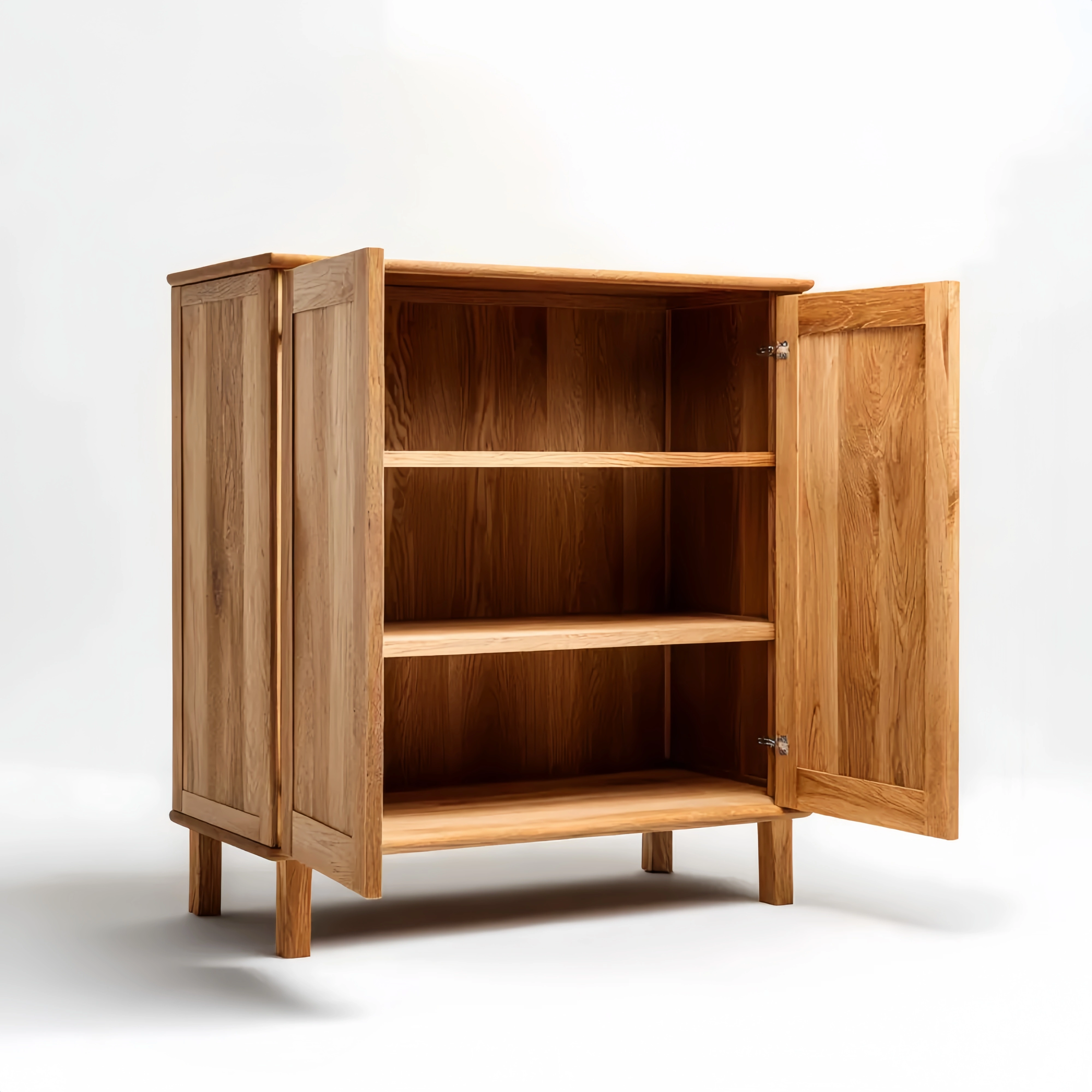 Aufbewahrungsschrank Massivholz 80x40x120 cm - Eichenoptik - Klassisch