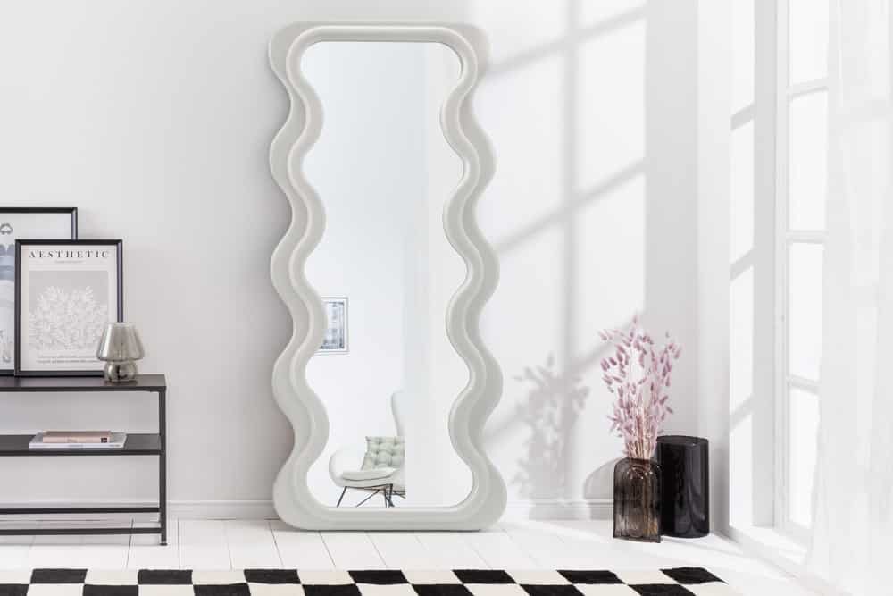 Design Wandspiegel CURVY 160cm weiß
