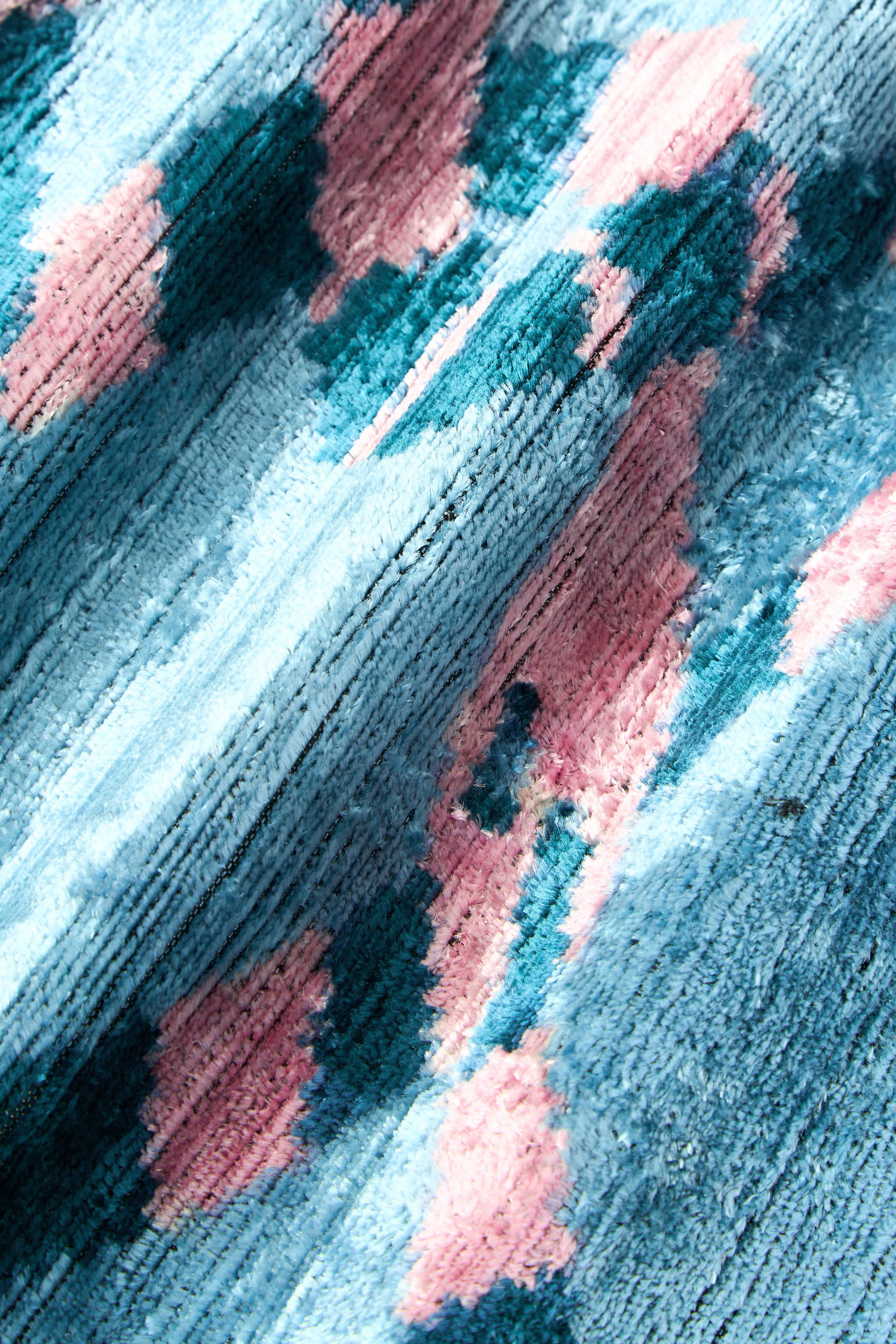 Zijden fluwelen kussenhoes Velvety met abstract patroon