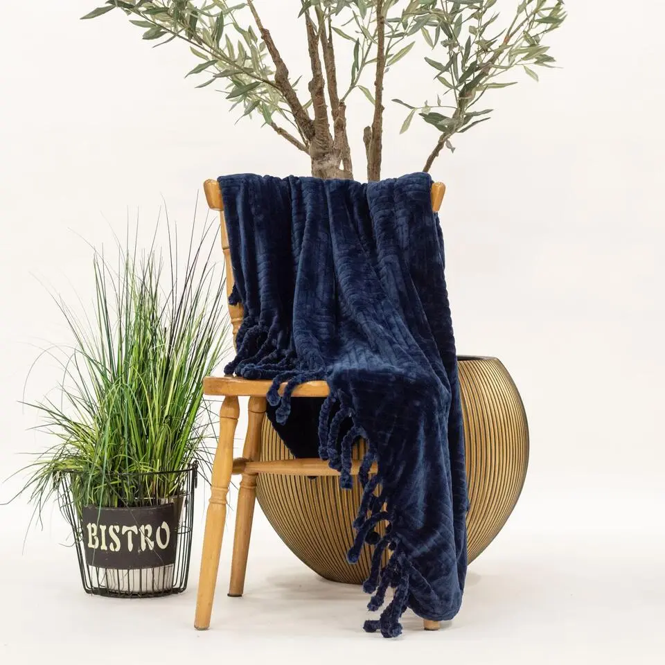 Plaid Ziggy - Insignia Blue - 140x180 cm