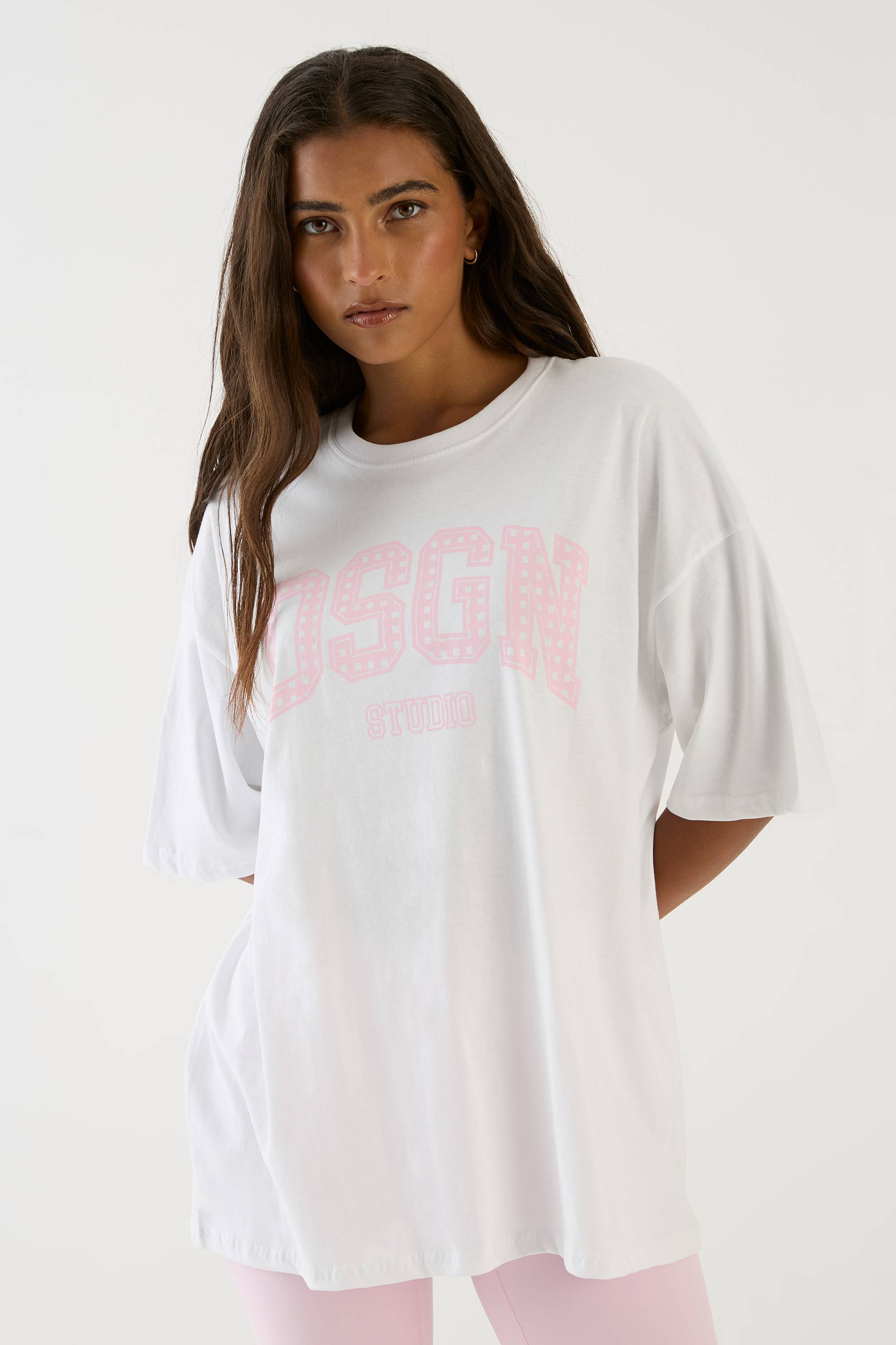 T-shirt Oversize À Imprimé Vichy Collegiate Dsgn Studio