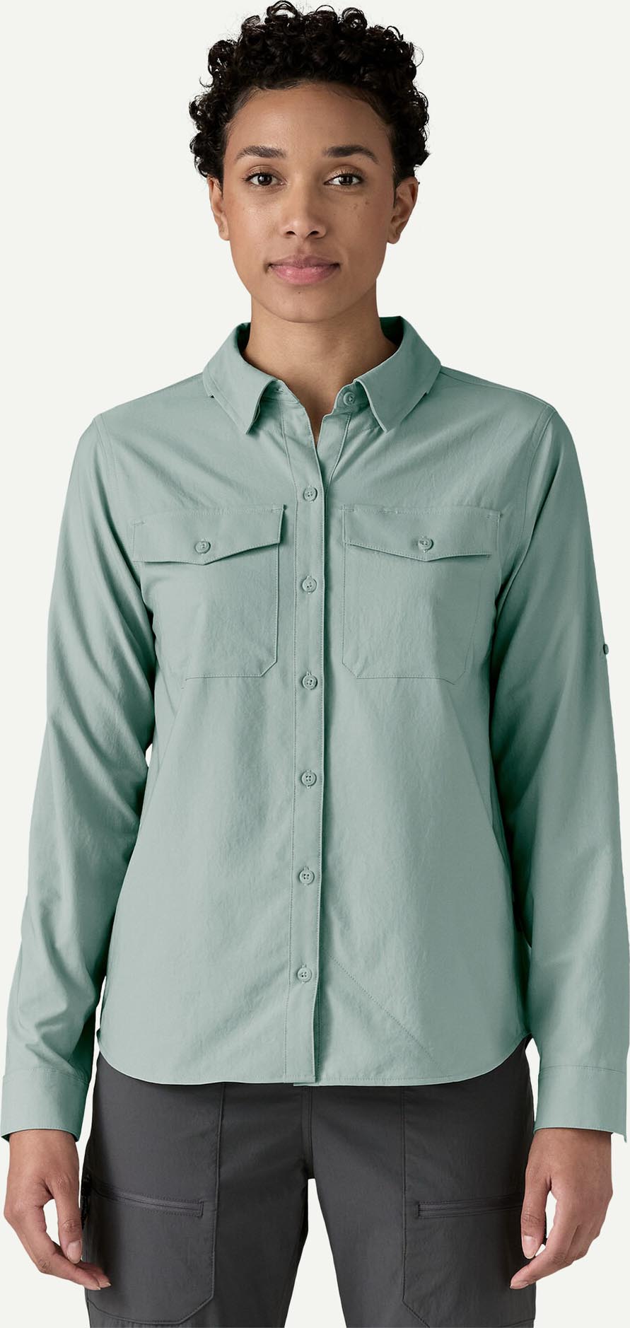 L/S Self Guided Sun Shirt Dame Thermal Blue