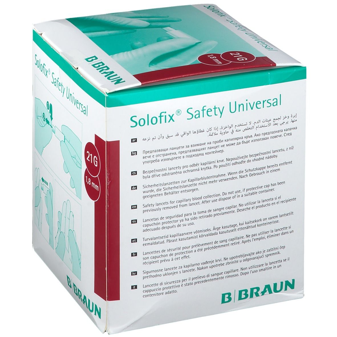 Solofix® Safety Universal 21 G 1,8 mm