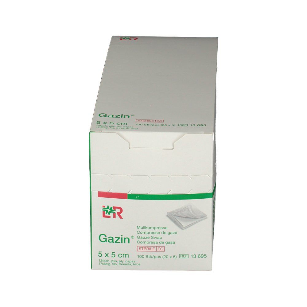 Gazin® Kompresse 5 cm x 5 cm steril 12 lagig