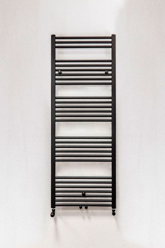 Oppio - Handdoekradiator - Mat Zwart - 160x40 cm - 740 Watt