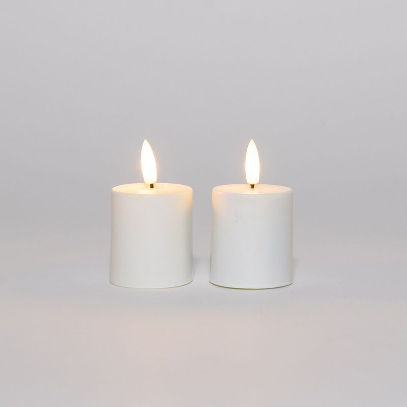 Led - Waxinelicht - Wit - 3D Vlam - 2 Stuks