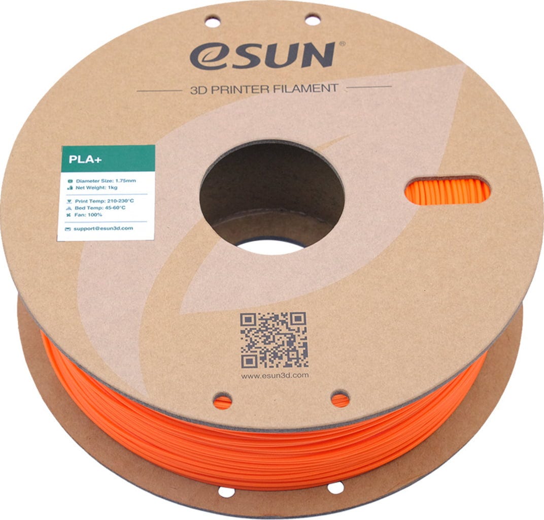 eSUN  PLA+ Orange, 1,75 mm / 1000 g    PLA-Filament mit verbesserten physikalischen Eigenschaften