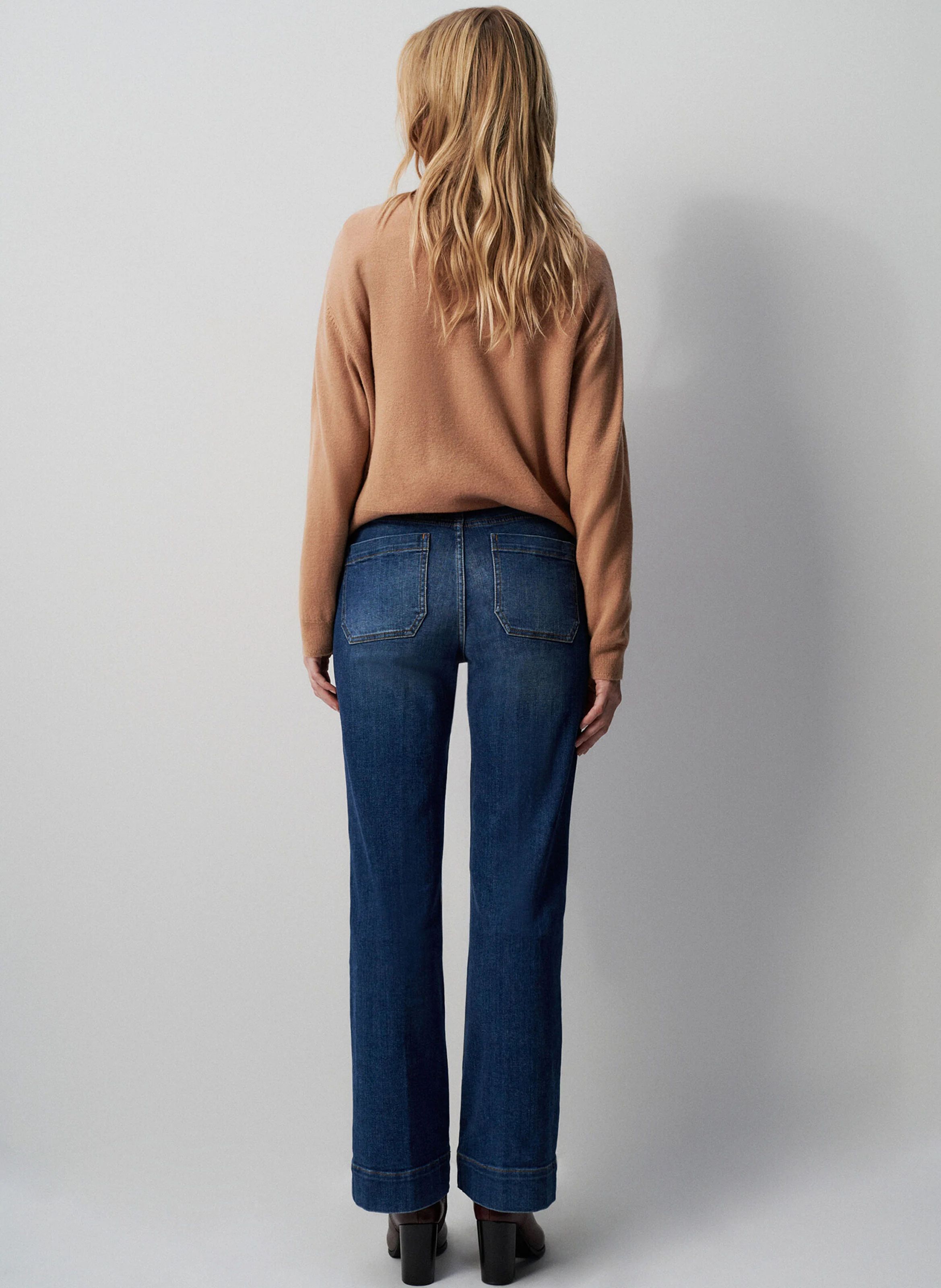 MLILOU - Gilet ample col V en laine | Marron