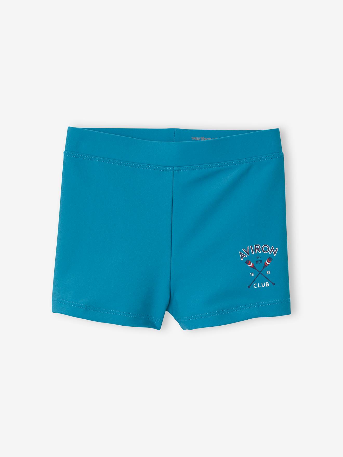 Conjunto de 2 sungas boxer estampadas para meninos, azul médio, bicolor/multicoloridas