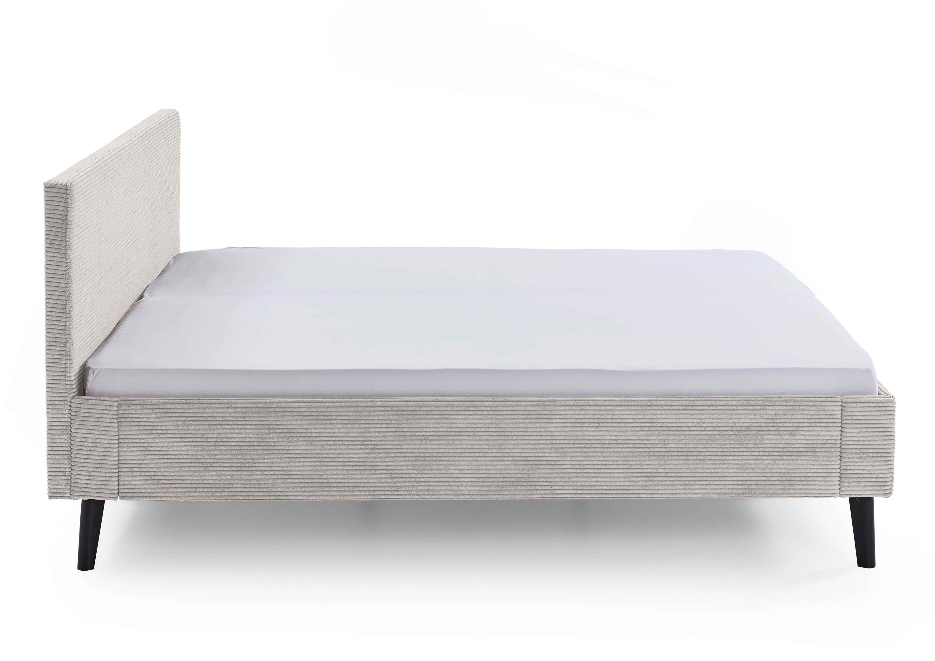 Polsterbett 180 x 200 Viola Bettgestell mit Kopfteil Beige