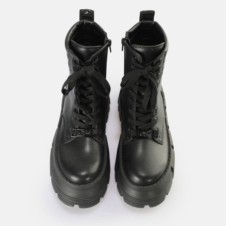 Ava Laceup MID Bottes vegan, noir