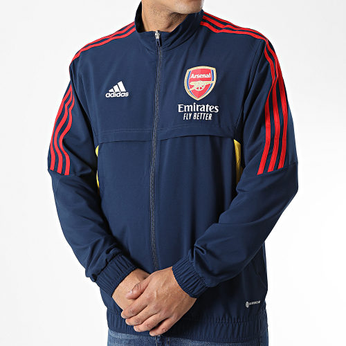 Veste Zippée A Bandes Arsenal FC HA5301 Bleu Marine