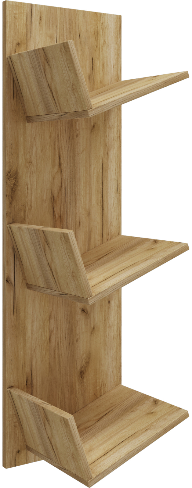 Weinregal VINOSI - Honig-Eiche - 3 Fächer - 33 cm