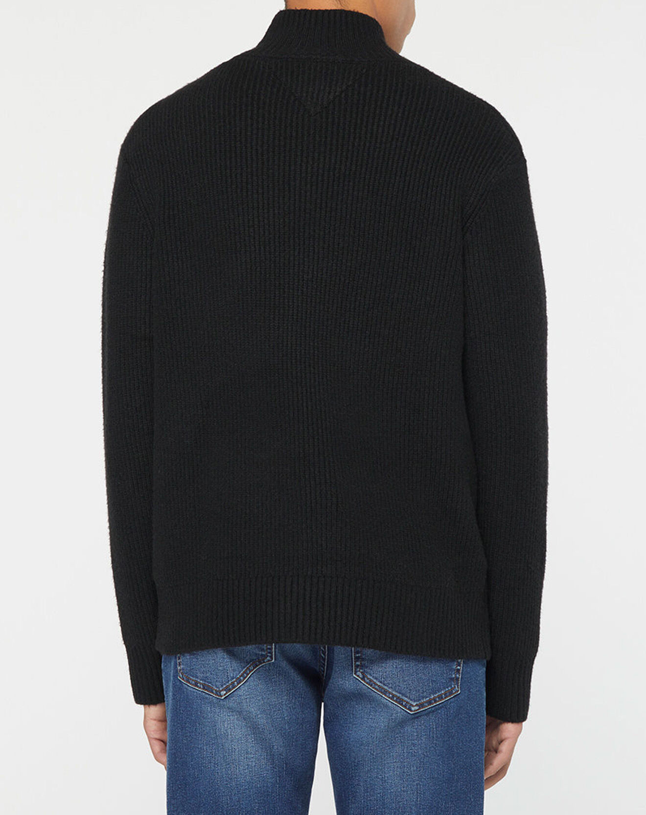 Tommy Jeans Pull col camionneur Badge noir