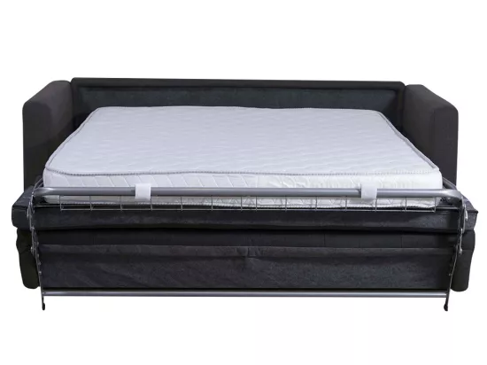 Canapé 3 places convertible express en tissu GANOA - Anthracite