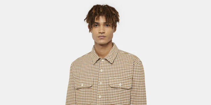 Dickies FRENCHTOWN SHIRT WHITECAP GRAY Whitecap gray