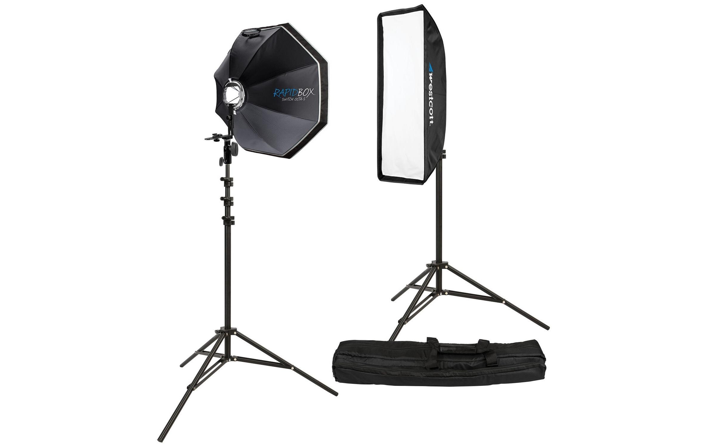 Softbox Rapid Box 2-Light Speedlite Kit<br>Praktische, zusammenfaltbare achteckige Softbox