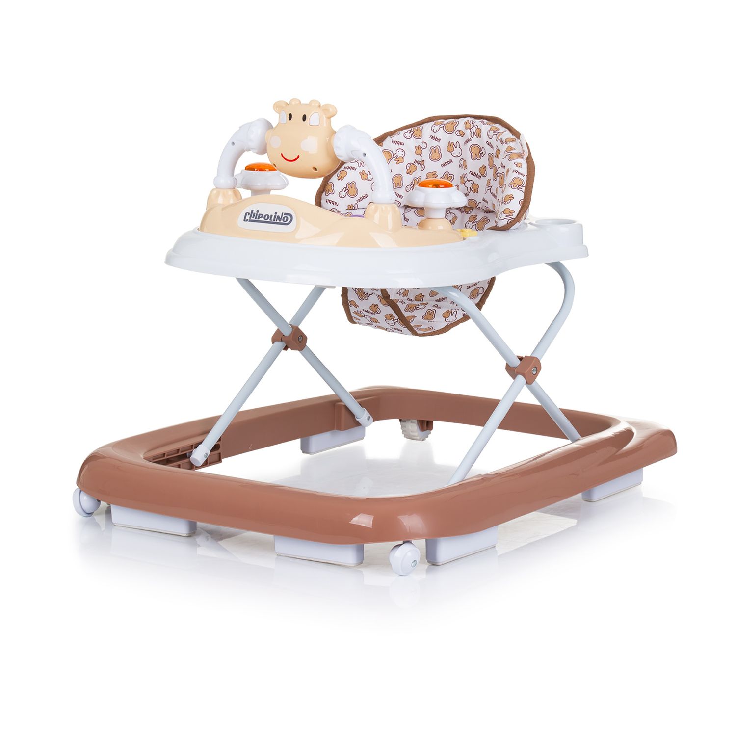 Chipolino Lauflernhilfe Little Cow Räder Stopper Höhenverstellbar Musik Licht braun