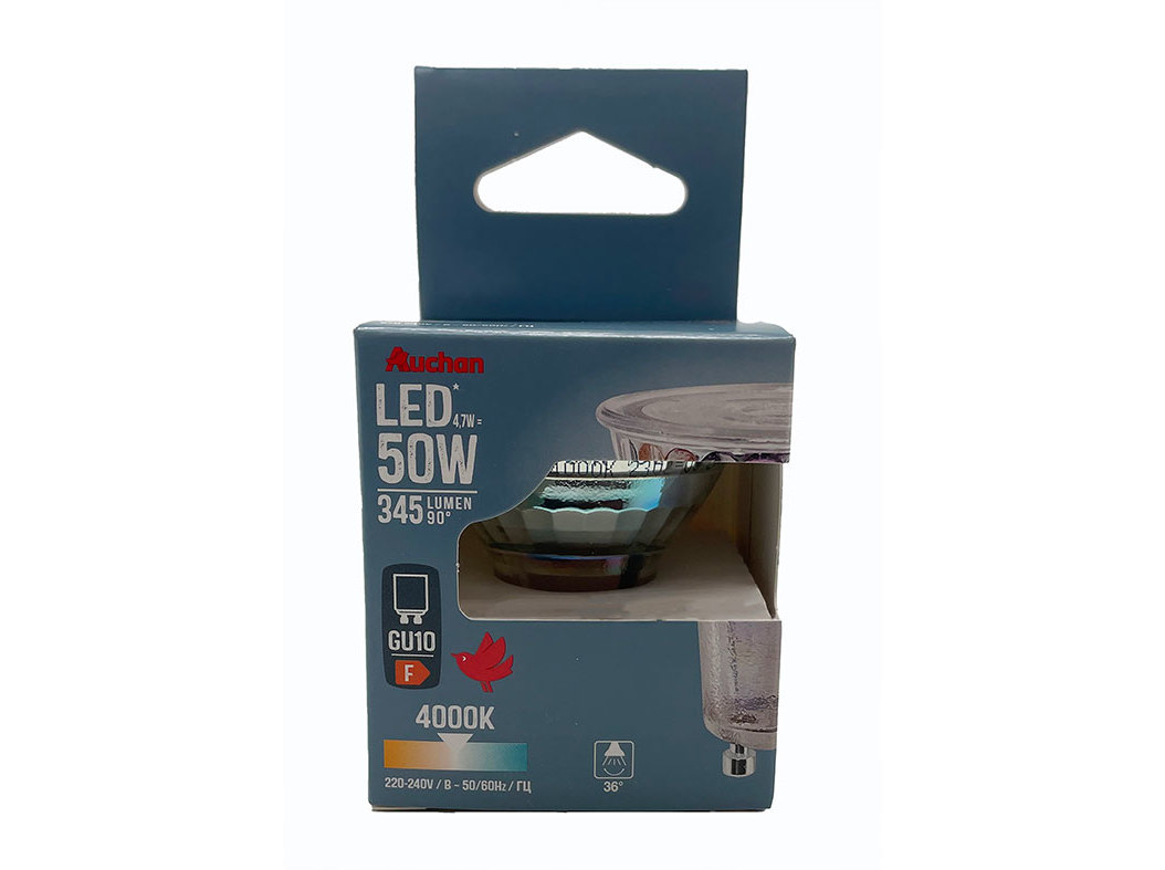LÂMPADA LED AUCHAN GU10 50W LUZ BRANCA