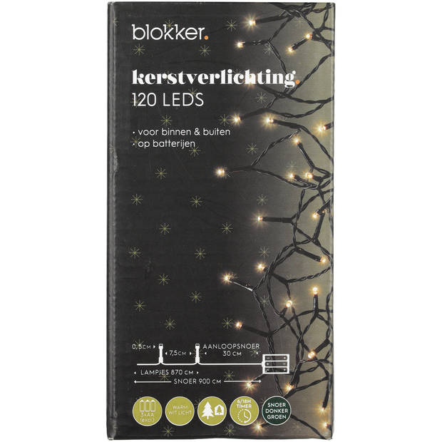 Blokker Kerstverlichting - 120 Leds - Warm Wit
