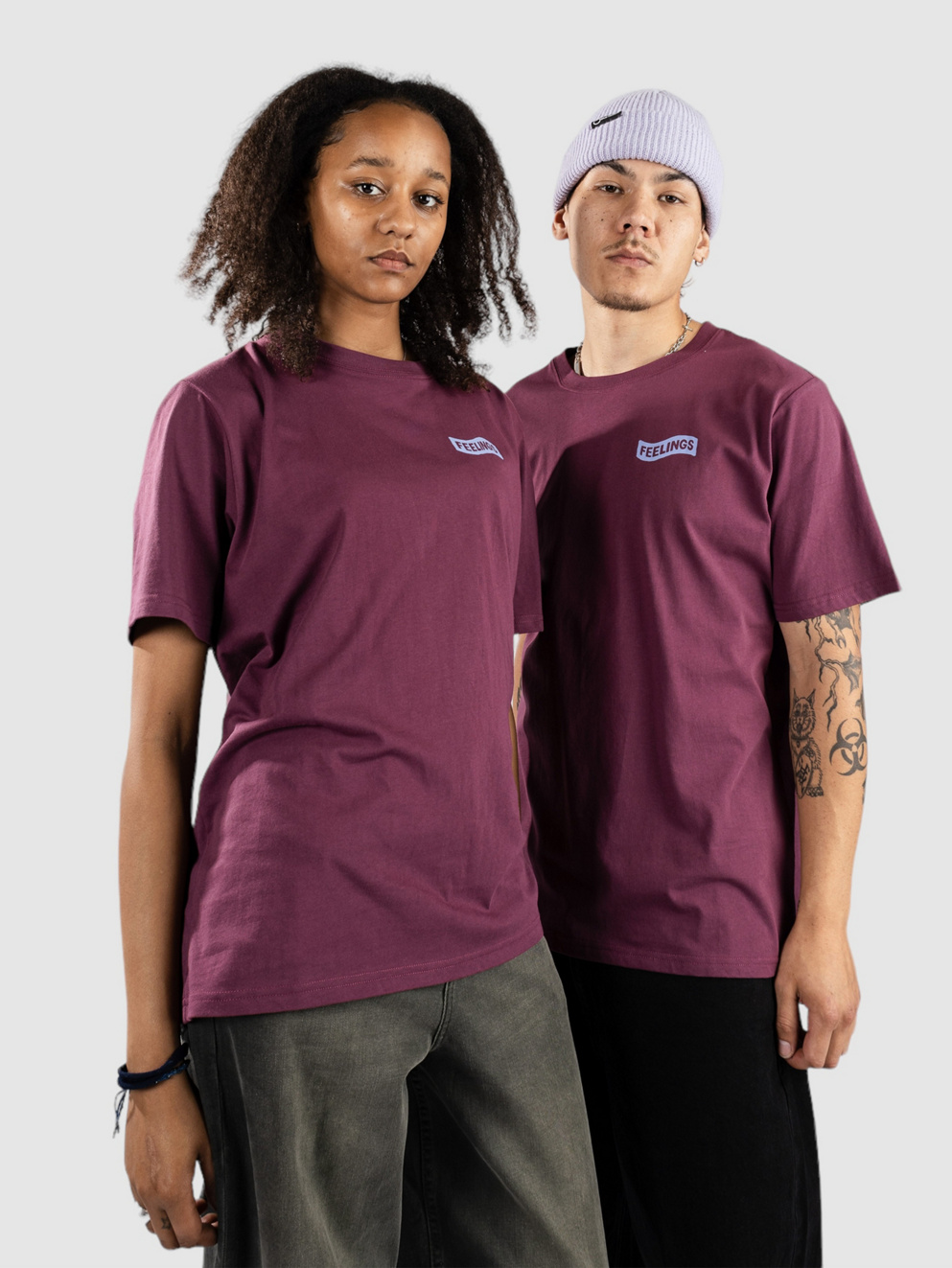 And Feelings Eyes T-Shirt burgundy