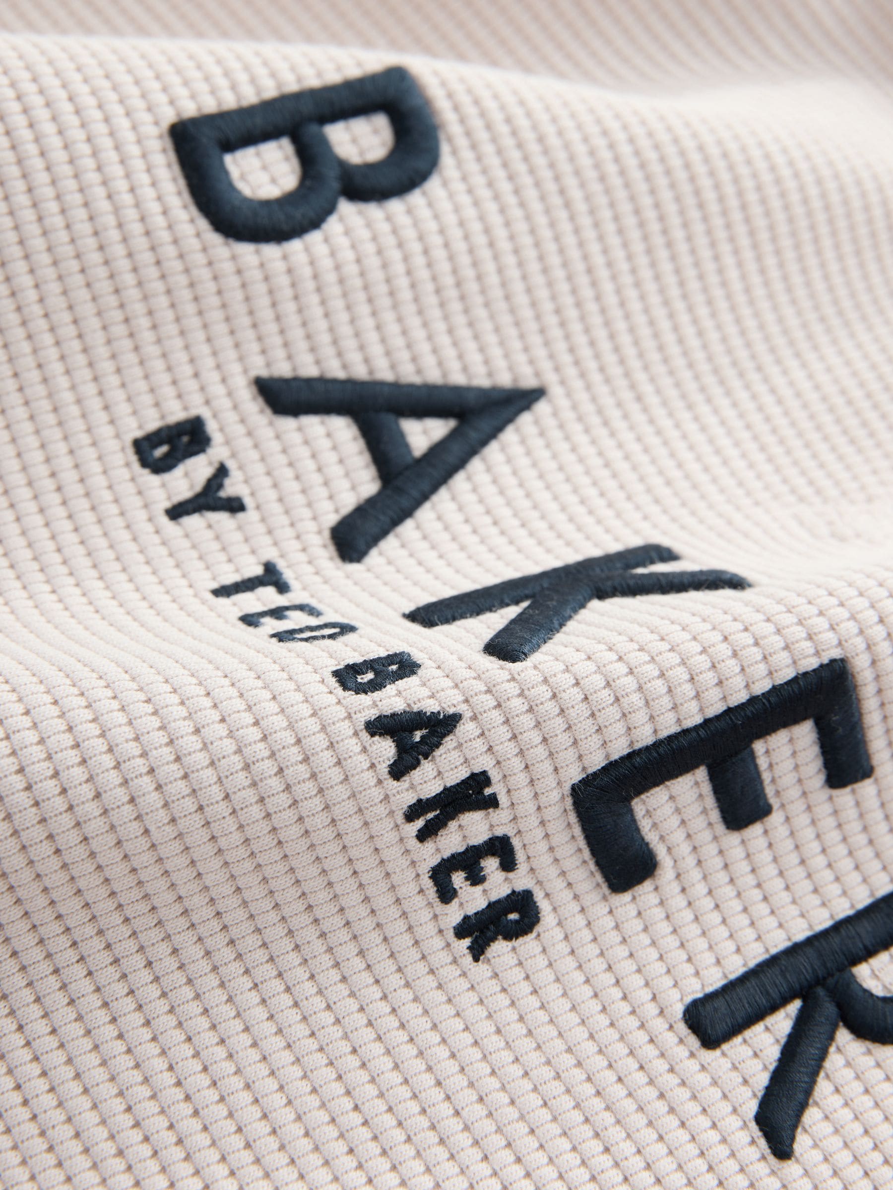 Pastelgeel - Baker by Ted Baker Textured Sweatshirt and Short Set