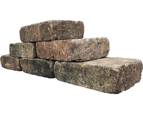 iBrixx antieke bruin-veelkleurige wandsteen 28 x 21 x 8,5 cm