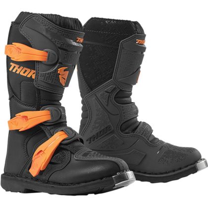 Bottes cross Thor BLITZ XP CHARCOAL/ORANGE ENFANT - Noir / Orange